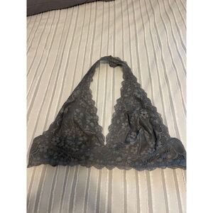 Free People Intimately Bralette Grey Lace Size Large